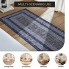 Modern Geometric Bordered Area Rug Non Slip Non Shedding Rug Soft Low Pile Floor Carpet Washable Thin Rug, Contemporary Distressed Rug - 3 of 4