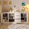 Famapy Modern Dresser Featuring Adjustable Shelving Inclined Hidden Handles and Abundant Storage Dual - Tone Aesthetic - 3 of 4