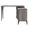 FONTOI Modern Writing Desk Office Desk Modular Table with Storage Cabinet Living Room Corner Desk for Study Home Furniture, Gray, 48"* 48"*31" - 3 of 4