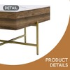 Modern Square Lift-Top Coffee Table Set with Storage & 4 Ottomans - Leovsnove - 4 of 4