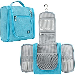 PAVILIA Toiletry Bag Travel Women Men, Hanging Water Resistant Makeup Accessories Cosmetic Organizer Large Essential Kit - 1 of 4