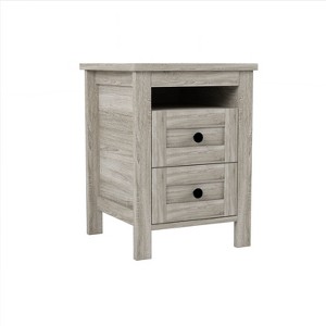 NicBex Mid-Century 2 Drawers Tall Nightstand Bedside End Table with Shelf for Bedroom & Living Room - 1 of 4