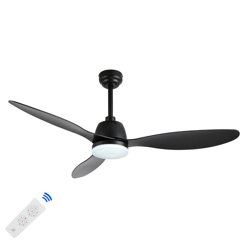 52" 1-Light Audie Iron 6-Speed Propeller Integrated LED Ceiling Fan - JONATHAN Y, 5 of 16
