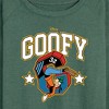 Women's - Disney - Goofy Collegiate Lightweight French Terry Wide Neck Long Sleeve Graphic Shirt - 2 of 4
