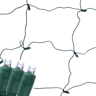 Sunnydaze Electric Plug-In 70ct LED Indoor/Outdoor Net String Lights 5mm Wide Angle - Bright White - 6' x 4' Green Wire