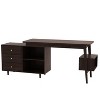 FUFU&GAGA Adjustable L-Shaped Home Office Desk with Large Storage Drawers - 3 of 4
