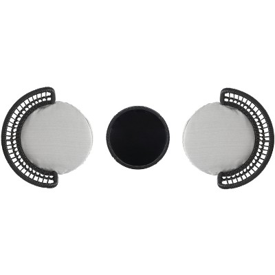 Breezy Charm Black & Grey 3-Piece Outdoor Lounge Set