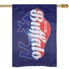 Northlight Blue and Red Buffalo Outdoor House Flag 40" x 28" - 3 of 4