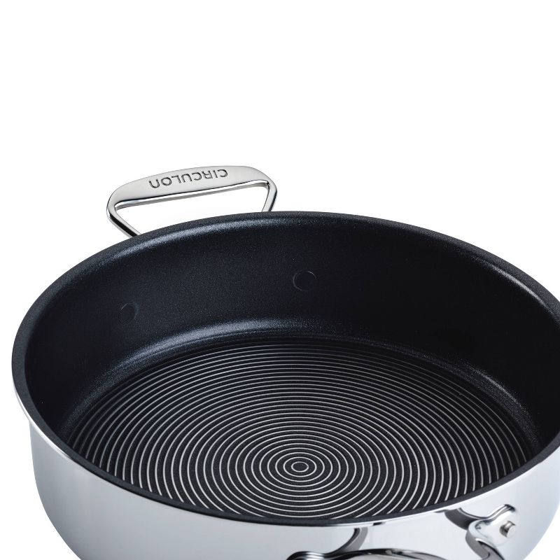 Circulon SteelShield C-Series 5qt Clad Tri-Ply Nonstick Saute Pan with Lid and Helper Handle, 6 of 7