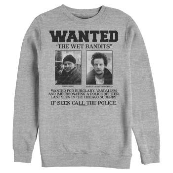 Men's Home Alone Wet Bandits Wanted Poster Sweatshirt
