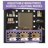 Vanity Desk With Large Lighted Mirror 10 LED Bulbs 3 Adjustable Light Modes 4 Drawers and 8 Open Storage Shelves for Bedroom - 4 of 4
