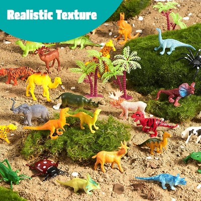 SYNCFUN 69-Piece Assorted Mini Plastic Animal Toy Set