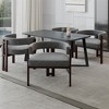 OUTSUPPLY 2 Pcs Accent Chair Upholstered Armchair with Open Back, Dining Chair, Side Chair for Living Room, Bedroom, Dining Room - 4 of 4
