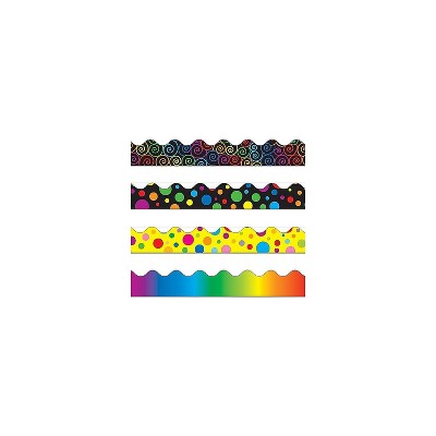 CARSON-DELLOSA 144031 36"L x 2.25"W Scalloped Borders/Trim Assorted colors