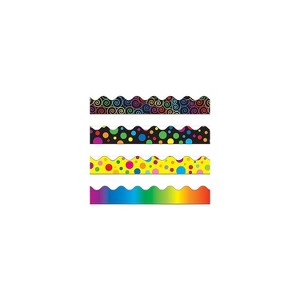CARSON-DELLOSA 144031 36"L x 2.25"W Scalloped Borders/Trim Assorted colors - 1 of 1