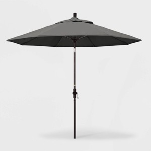 9' Aluminum Collar Tilt Crank Sunbrella Patio Umbrella - California Umbrella - 1 of 4