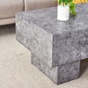 NicBex Modern Rectangle Marble Coffee Table Textured Surface Accent Table for Living Room, Bedroom - 4 of 4