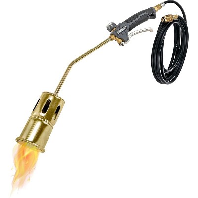 Ivation 320,000 BTU Propane Torch, Heavy Duty Weed Burner, Extra Long 12’ Hose, Adjustable Flame Control, Outdoor Weed Killer for Weeds, Snow Melting, Roofing, Roads & More