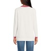 Lands' End Women's Fine Gauge Cotton Cardigan with Tipping Sweater - 2 of 3