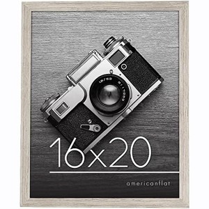 Americanflat 16x20 Poster Frame in Drift Wood with Polished Plexiglass - Horizontal and Vertical Formats with Included Hanging Hardware - 1 of 4