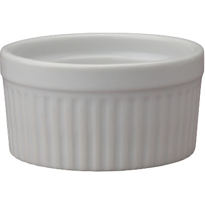 HIC Harold Import Co White Porcelain 8 Ounce Souffle Dish