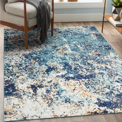Luxe Weavers Marble Swirl Abstract Area Rug, Blue 4x5 : Target
