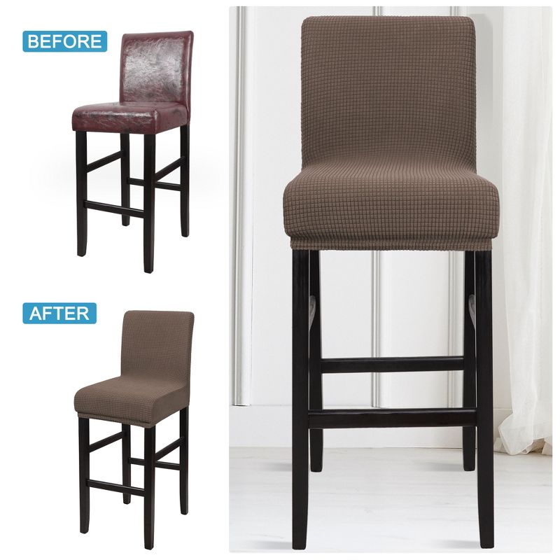 PiccoCasa Stretch Bar Stool Covers Pub Counter Height Side Chair Covers, 4 of 5