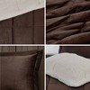 Sapphtopaz 4 Pcs Printed Plush to Cozy Berber Reverse Comforter Set, Bedding Set Quilt Set, End to End Box Quilting, Machine Washable - 4 of 4