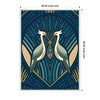 Kate & Laurel All Things Decor 28"x38" Sylvie Art Deco Herons Blue Framed Canvas by Carey Copeland Beaded White - 2 of 4