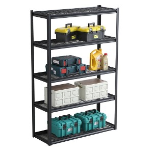 Vynxaria 5-Tier Utility Storage Shelves 72"H x 47.2"W x 17.7"D - 1 of 4