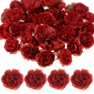 Unique Bargains Silk Artificial Peony Flower Heads Decorations - 1 of 4