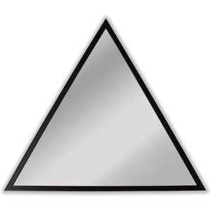 Chloe Lighting Reflection Contemporary Black Finish Triangle Framed Wall Mirror 31.5 Inch Height - 1 of 4