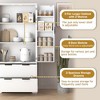 NicBex Modern Fluted High Kitchen Pantry Cabinet with Adjustable Storage & Drawers,Freestanding Cupboard Buffet Cabinet for Kitchen,Dining Room - 4 of 4