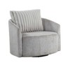 CAVINAS Chenille Swivel Accent Chair with Curved Backrest and Back Pillow,Modern Upholstered Living Room Chairs,Reading Chairs for Living Room - 2 of 4
