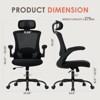 Mesh Office Desk Chair, High Back Executive Desk Chair with Lumbar Support - 2 of 4