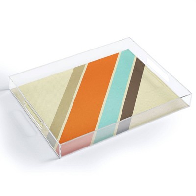 17" x 14" Acrylic Alisa Galitsyna Retro Stripes Tray - society6