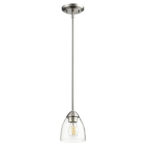 Quorum Lighting Barkley 1-Light Mini Pendant, Satin Nickel, 5.75W, 7H - 1 of 1