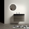 FAMYYT 36 in. Single Sink Floating Gray Bath Vanity with Black Engineered Stone Top (Assembled), Large Storage - 3 of 4