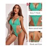 Clotth Women's Deep V Lace Teddy Bodysuit - Exquisite One Piece Lingerie, Babydoll Teddy Underwear - 4 of 4