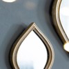 SEVOBAL Bathroom Vanity Mirrors Small Vintage Style Versatile Use Moisture Resistant Scratch Resistant Shatter Proof, Antique Gold, 4.7"*0.6"*9.6" - 3 of 4