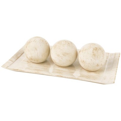 Creative Scents Rustic Luxe  - Decorative Tray and 3 Ball Set
