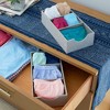 Household Essentials Set of 2 3-Section Hardside Trays Silver: Multi-Compartment Storage, Portable, Stackable, 12"x6" - 3 of 4