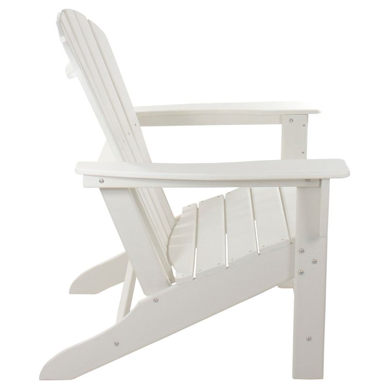 Northlight All Weather Recycled Plastic Outdoor Adirondack Chair, White, 5 of 7