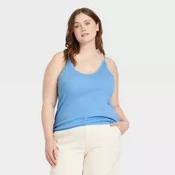 Women's Plus Size Slim Fit Camisole - Universal Thread™ Sky Blue 4X