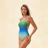 Women's Luminous Lagoon Ombre One-Piece Swimsuit - Cupshe - 2 of 3