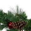 Northlight 6' x 10" Unlit Green Pine, Poinsettias and Gold Berry Artificial Christmas Garland - 4 of 4