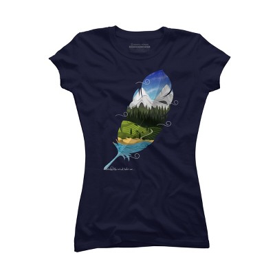 Junior's Design By Humans Wherever wind takes me By Sebasebi T-Shirt