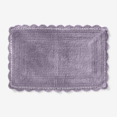 BrylaneHome Rectangular Crochet Bath Mat