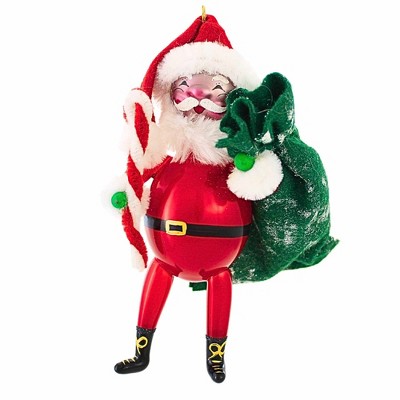 Italian Ornaments 7.0 Inch Candy Cane Courier Santa Claus Tree Ornaments