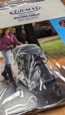 Graco Universal Baby Stroller Plastic Rain Cover & Weather Shield,  Lightweight Waterproof Weathershield, Clear Vinyl Infant Car Seat Carriage